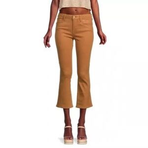 Frame Le Crop Mini Boot Cropped Mid Rise Kick Flare Semi Coated Jean Pants